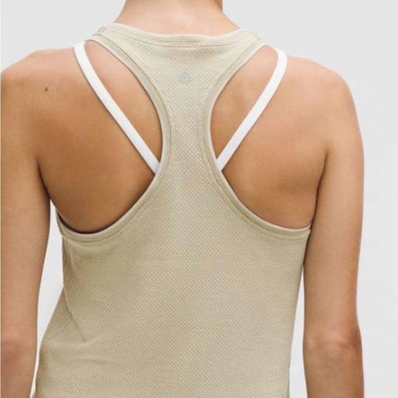 Cream Textured Racerback Tank Top - Picture 4 of 4
